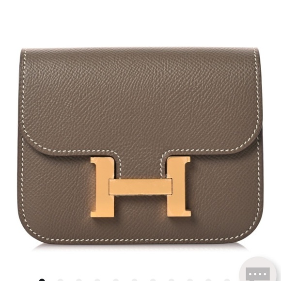 Hermes Handbags - Epsom Constance Slim Wallet Etoupe